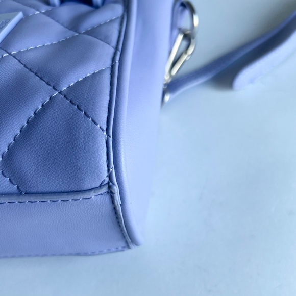 Steve Madden Lavender Polyurethane Quilted Leather Small Crossbody Shoulder Bag - Picture 8 of 15